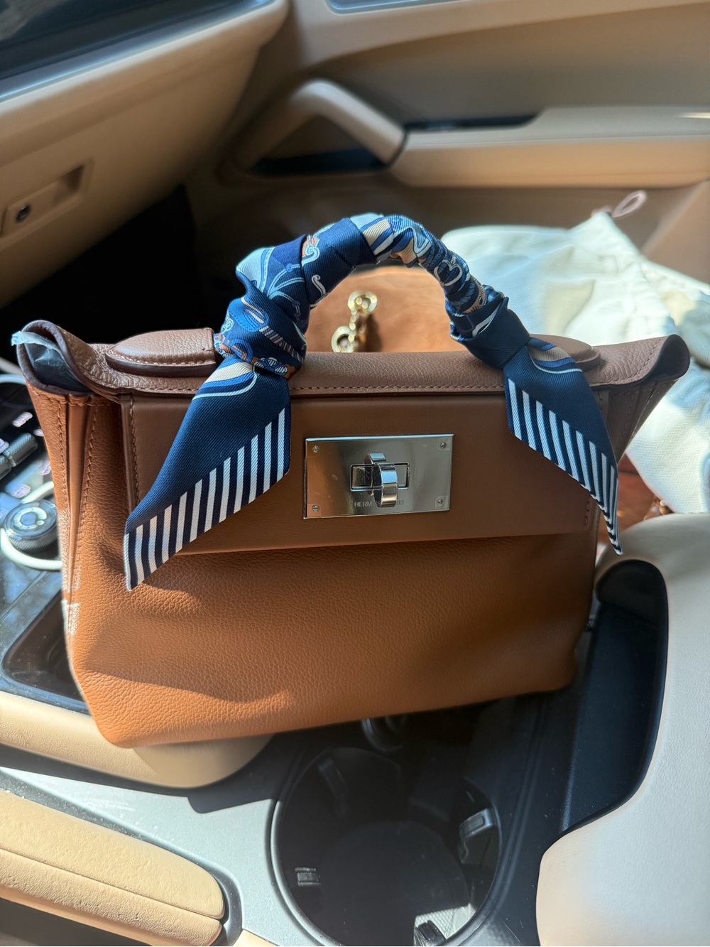 Hermes 24/24-21 Mini Top-Handle Crossbody Bag in Gold